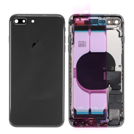 iPhone 8 Plus Housing With Charging Port & Power Volume Flex Cable Black